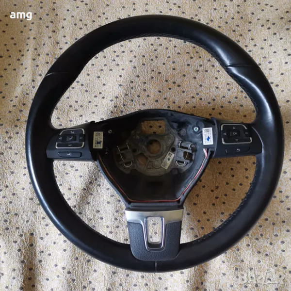 КОЖЕН МУЛТИФУНКЦИОНАЛЕН ВОЛАН / КОРМИЛО ЗА VW ТУРАН, ШАРАН, ТИГУАН, снимка 1