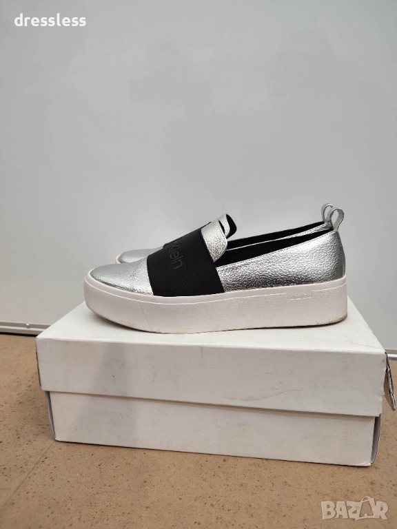 CALVIN KLEIN Jacinta Tumbled Glazed Silver/Black, снимка 1