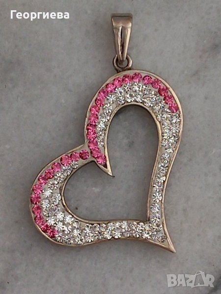  Сребърна висулка 925 с камъни Сваровски на Oksan , снимка 1