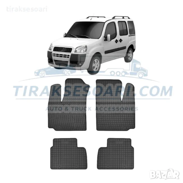 Полски Гумени стелки за пикап Fiat Doblo 2001 2008 година, снимка 1