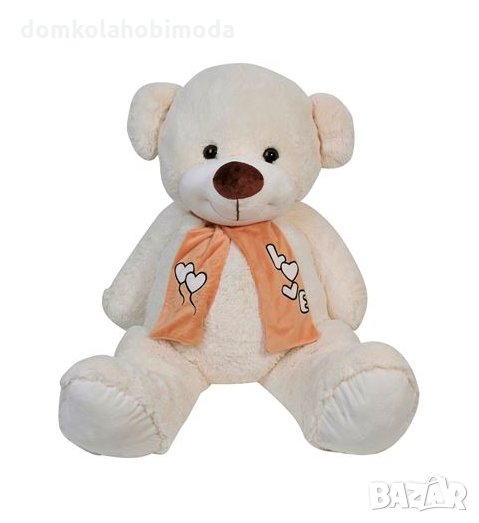 Голямо плюшено мече с шал, 78 см, снимка 1
