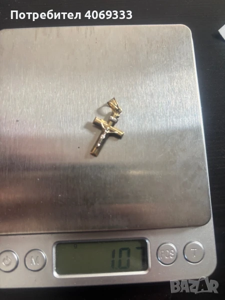 Златни висулки кръст 14к, снимка 1