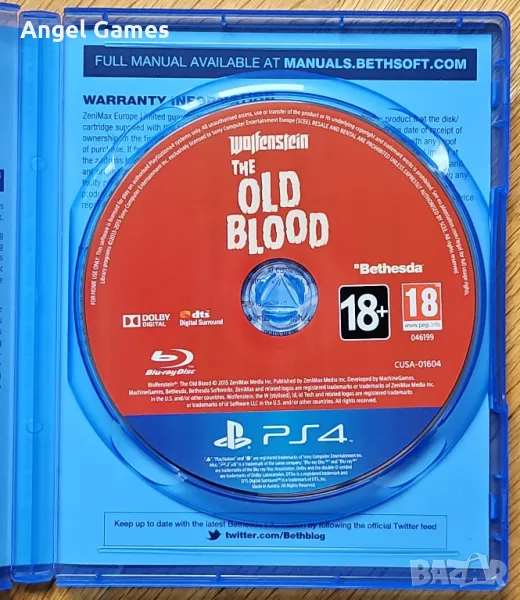 Wolfenstein The Old Blood PS4 Playstation 4 Плейстейшън 5 PS5 игра PS, снимка 1