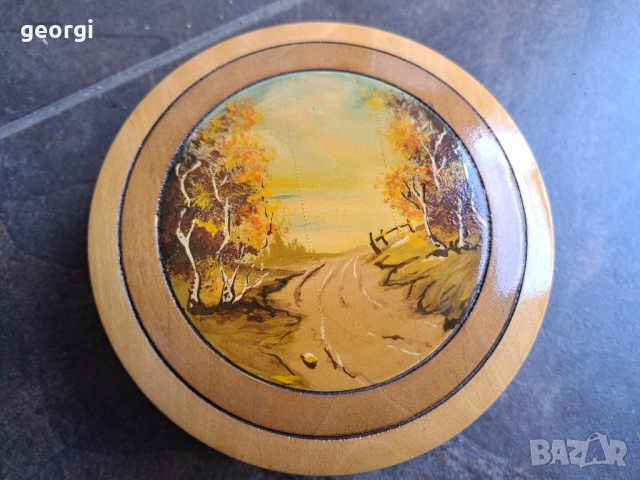 Дървена ръчноизрисувана кутия за бижута 28/2, снимка 3 - Декорация за дома - 51853647