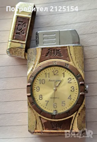 Стар часовник-запалка , снимка 2 - Антикварни и старинни предмети - 49668685