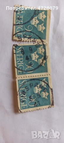 King gustav Sweden 1920 violet , снимка 4 - Филателия - 53356274