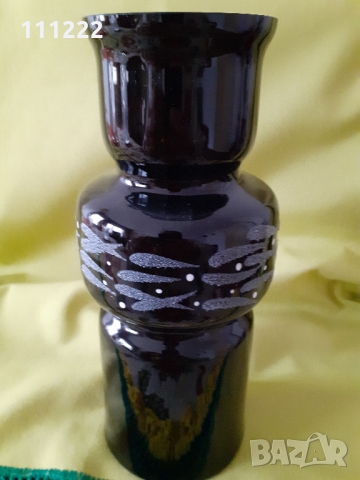 лот стъклени предмети за домакинството: 2 вази и гарафа, снимка 3 - Други - 36057354