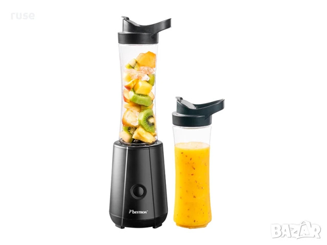 НОВИ! Блендер за смути Bestron 450W 2х600 мл чаши 