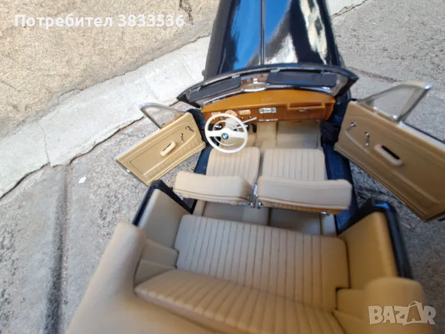 BMW 502/ 1955г. мащаб  1:18  кабрио, ретро метален колекционерски модел, снимка 15 - Колекции - 47568002