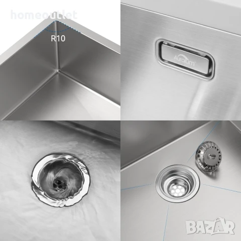 ПРОМОЦИЯ Кухненска мивка за вграждане AURALUM (KITCHEN SINK) 913258-06-JZF0614, снимка 2 - Аксесоари за кухня - 50685723