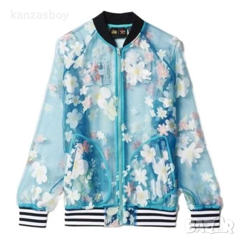 adidas(WMNS) x Pharrell Jacket 'Flower Blue' - дизайнерско дамско яке ХС, снимка 2 - Якета - 51683782