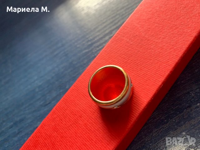 Дамски пръстен от нераждаема стомана и цирконии, снимка 2 - Пръстени - 39971642