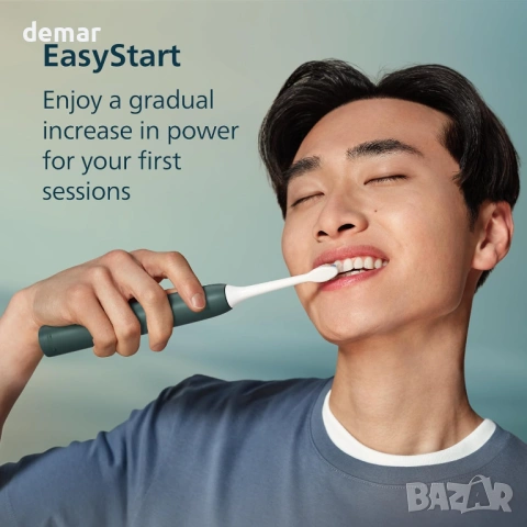 Електрическа четка за зъби Philips Sonicare 4000 Series, Тъмнозелена, HX4042/46, снимка 6 - Други - 53706740