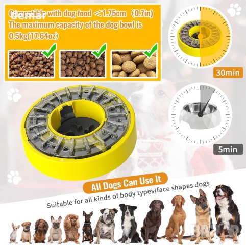 Cloudeck Slow Feeder Dog Bowl Купа-Играчка пъзел за кучета, снимка 4 - За кучета - 42445658