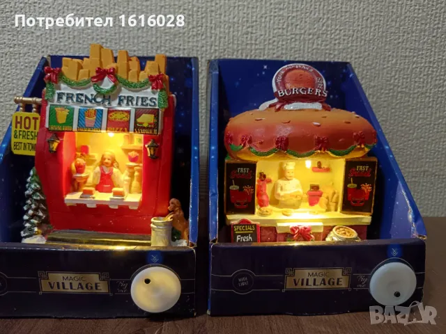 LED магазини за Бургери и Пържени картофки на MAGIC VILLAGЕ.