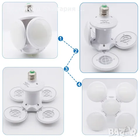 Мощна сгъваема сверична лампа 40W, снимка 7 - Лед осветление - 48770268