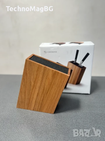 Continenta C4150 - Стойка за ножове с гъвкава вътрешност 18x28,5см дъб, снимка 3 - Други - 51311301