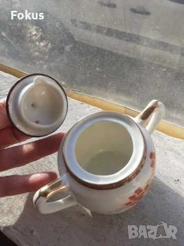 Захарница порцелан Kutani Япония, снимка 5 - Антикварни и старинни предмети - 53353983