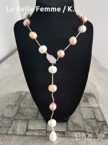 Комплект колие и обеци, снимка 2 - Колиета, медальони, синджири - 35777834