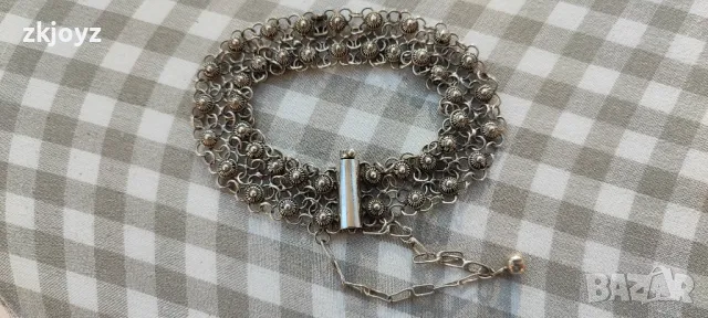 РЪЧНО ИЗРАБОТЕНА СРЕБЪРНА ГРИВНА ФИЛИГРАН 17.18 ГРАМА/ ПРОБА 925 