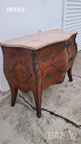 Скрин антикварен"Бомбе", снимка 3 - Скринове - 52533936