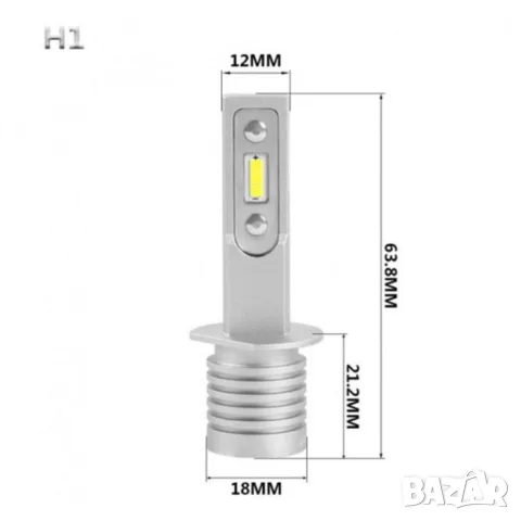 LED крушки V9 H1 13W 6000K комплект 2 броя, снимка 4 - Аксесоари и консумативи - 55864747