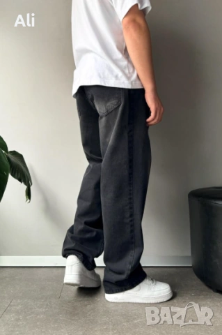 Черни широки дънки (Baggy Jean), снимка 2 - Панталони - 53722361