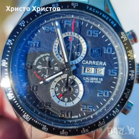 Мъжки луксозен часовник TAG HEUER CARRERA CALIBRE 16 43MM  DAY-DATE, снимка 7 - Мъжки - 32322086