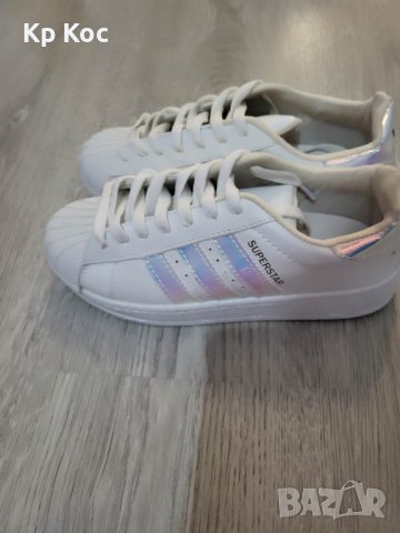 модерни кецове Adidas Superstar с розово или черно, снимка 3 - Дамски ежедневни обувки - 41308782