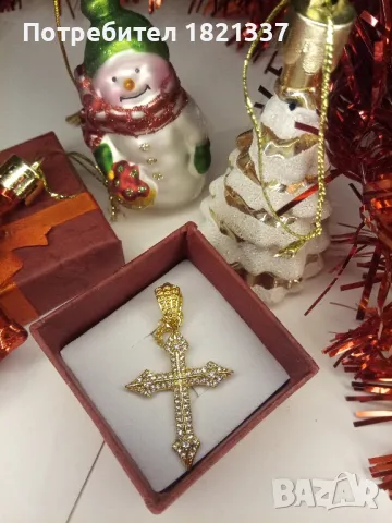 Дамско колие кръст с кристали , снимка 3 - Колиета, медальони, синджири - 48898609