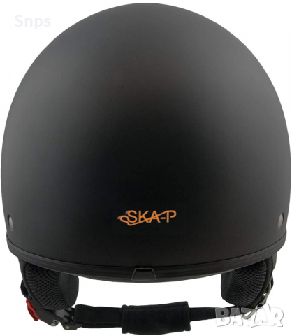 Каска за мотор SKA-P 1FH Smarty, черна гумирана S размер , снимка 2 - Аксесоари и консумативи - 36140492
