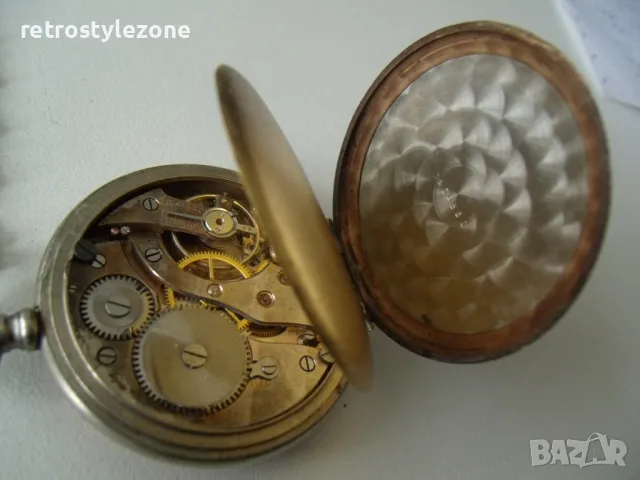 № 7921 стар джобен часовник  - механичен  - работещ / профилактиран /, снимка 7 - Други ценни предмети - 49380663
