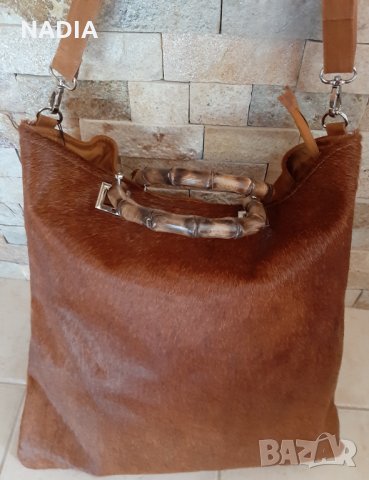 Луци Lucy Чанта от естествена кожа, снимка 2 - Чанти - 34248738