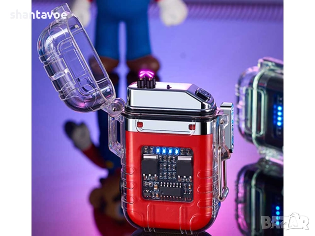 Плазмена водоустойчива запалка с фенер и USB, снимка 10 - Подаръци за мъже - 49369923