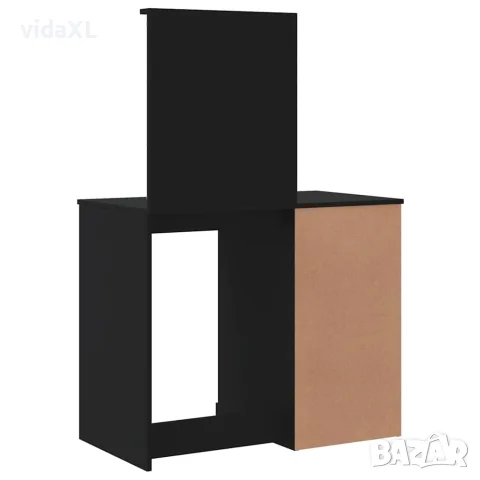 vidaXL Тоалетка с LED лампи, черна, 90x42x132,5 см, снимка 7 - Тоалетки - 56148152