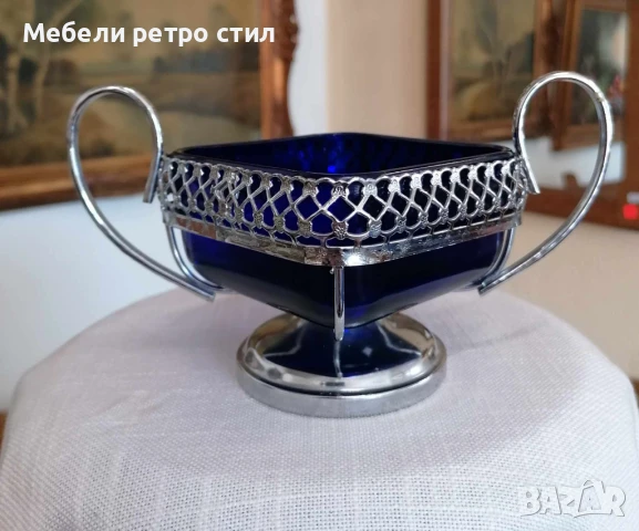 Кобалтово синя захарница / бонбониера е зашеметяващо допълнение към всяка колекция. , снимка 1