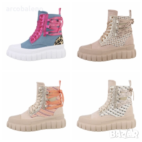 Дамски боти с връзки, 4цвята 