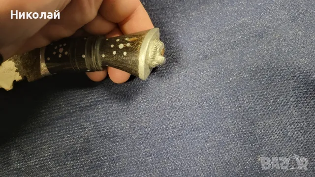 Стар нож кукри с кания, снимка 6 - Антикварни и старинни предмети - 48382369