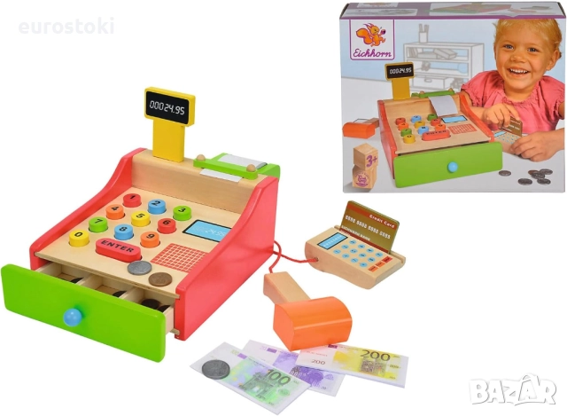 Eichhorn 100003717 Касов апарат 16.5 x 26 x 16 см с четец и скенер за карти, включително виртуални п