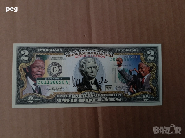 Банкнота $2 /2003A-2009/ colorized , снимка 6 - Нумизматика и бонистика - 39132244