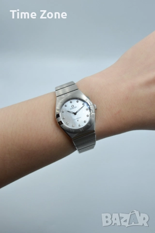 Omega Constellation 28mm Qauartz Steel MOP Dial Diamond Дамски Различни Варианти, снимка 11 - Дамски - 48000553