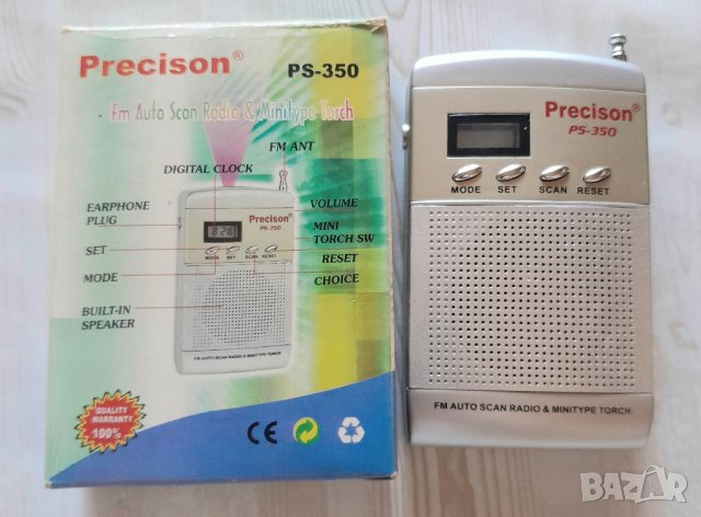 Мини транзисторче PRECISON  PS-350, снимка 2 - Радиокасетофони, транзистори - 41872679