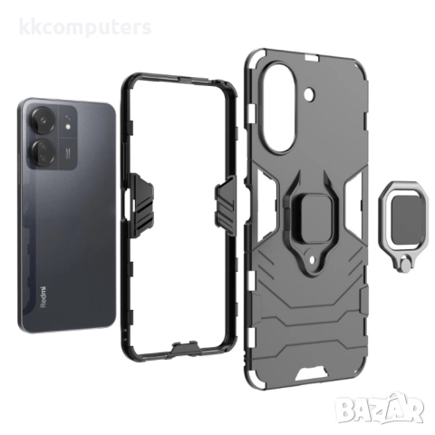 Xiaomi Redmi 13C / Poco C65 4G Удароустойчив Ring Holder Калъф и Протектор, снимка 4 - Калъфи, кейсове - 52582519