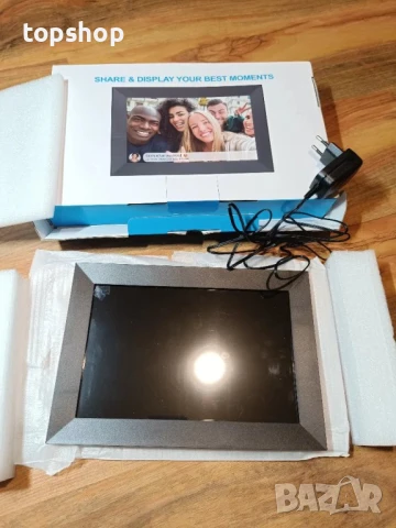 Цифрова фоторамка с меню на БЪЛГАРСКИ Frameo-10.1" WiFi IPS сензорен екран 1280 * 800, 32GB памет, снимка 10 - Друга електроника - 50502593