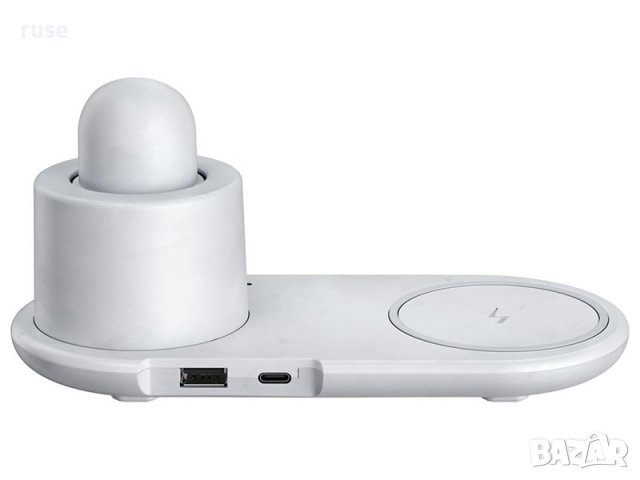 НОВИ! Qi® безжично зарядно 3в1 за смартфони, слушалки, Apple Watch, Samsung, iPhone и други, снимка 4 - Безжични зарядни - 40053421