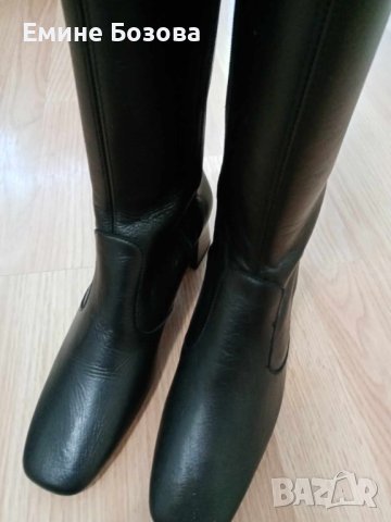 Нови черни ботуши №39, снимка 2 - Дамски ботуши - 41853870