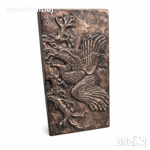 Декоративно релефно пано с изобразена птица върху клон, снимка 2 - Пана - 53640701