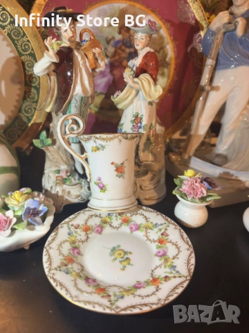 🌸 Dresden Germany, около 1900 – “Великолепният” двоен сет, снимка 3 - Антикварни и старинни предмети - 53467328