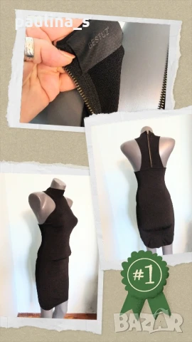 Два различни броя / Уникална рокля с кожен акцент "MYBC" и "Gestuz" / унисайз , снимка 12 - Рокли - 36473533