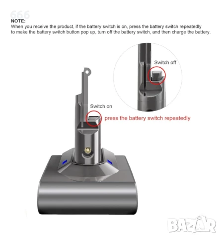 Батерия за Dyson V8, снимка 2 - Друга електроника - 50986110